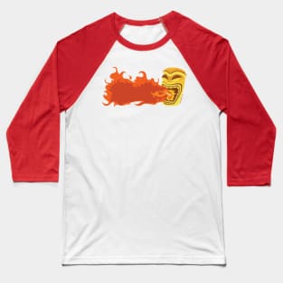 Flaming Tiki Baseball T-Shirt